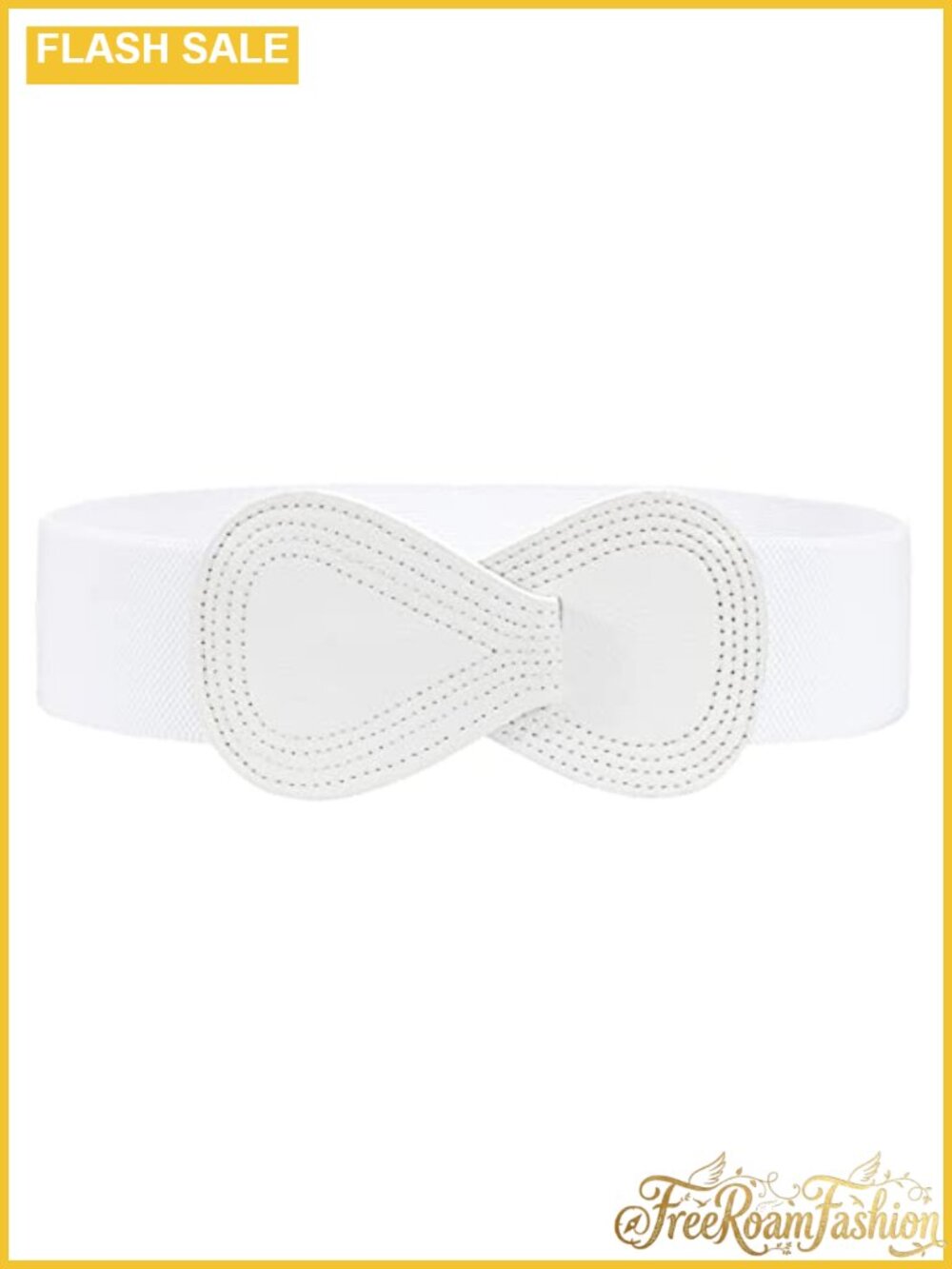 Women's Wide Elastic Waist Belt Faux Leather Stretchy Dress Belt